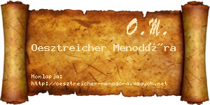 Oesztreicher Menodóra névjegykártya